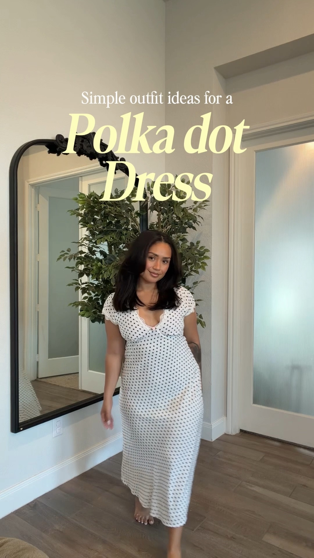Simple ways to style a polka dot dress