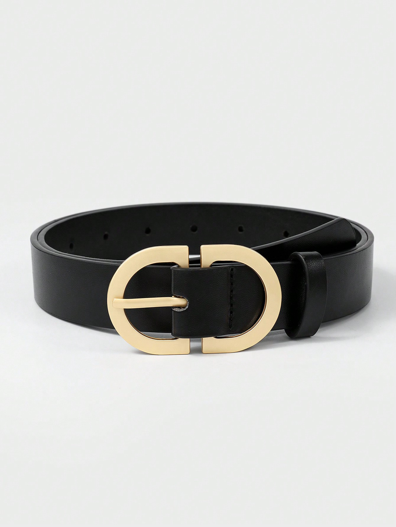 1pc Sand Gold Double D Ring Buckle Fashionable Decorative All-Match Women's Belt For Daily Use Ca... | SHEIN