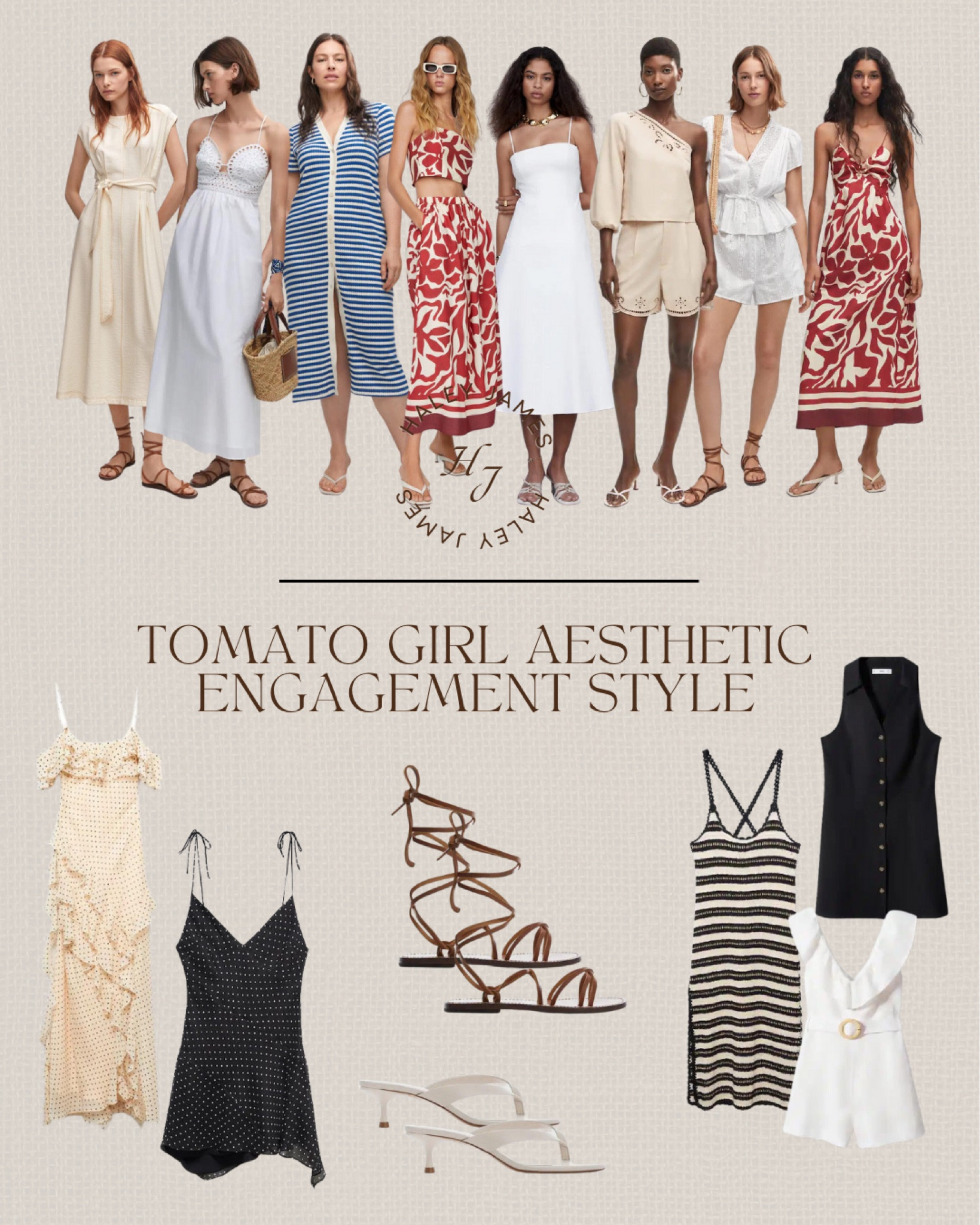 Haley James Style: Tomato Girl Engagement Style Aesthetic #summer #tomatogirl

#LTKstyletip #LTKwedding #LTKshoecrush