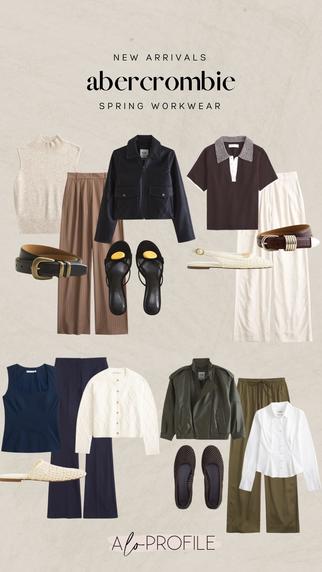 Spring Workwear via Abercrombie // spring outfit, spring style, spring wardrobe, work outfits, outfits for work, spring fashion, neutral spring outfit, spring office wear