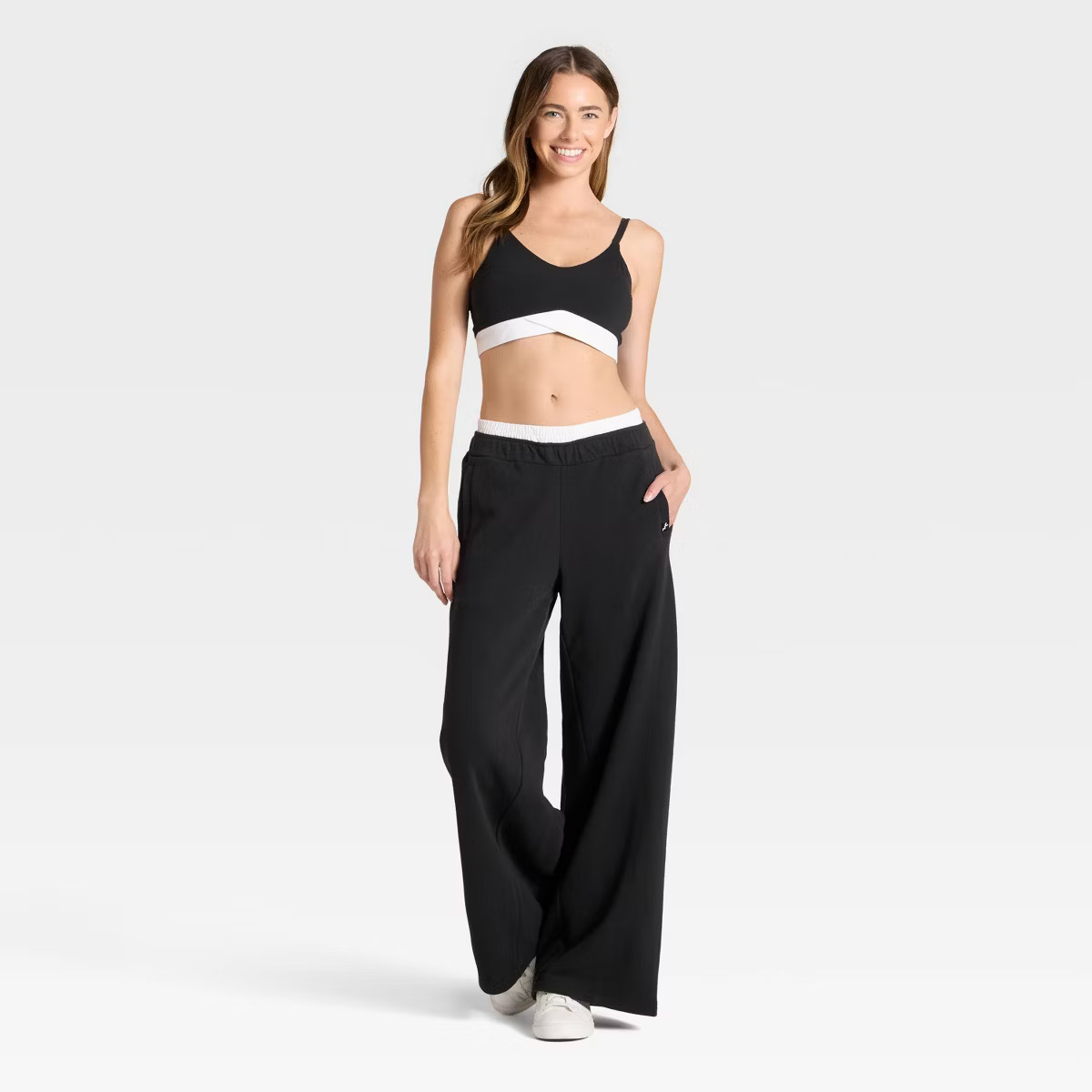 Women's French Terry Wide Leg Sweatpants - JoyLab™ | Target