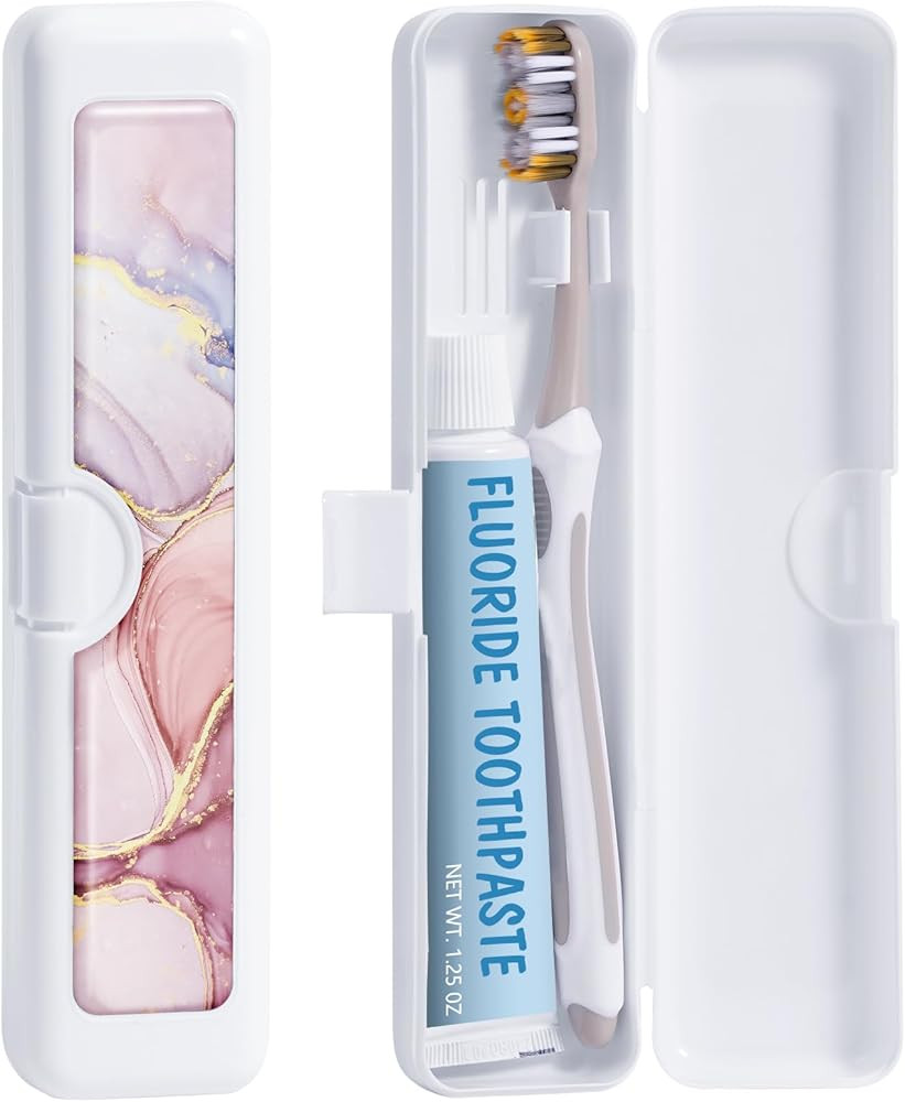 Toothbrush Travel Case, Convenient Colorful Pattern Travel Toothbrush Case and Travel Toothbrush ... | Amazon (US)