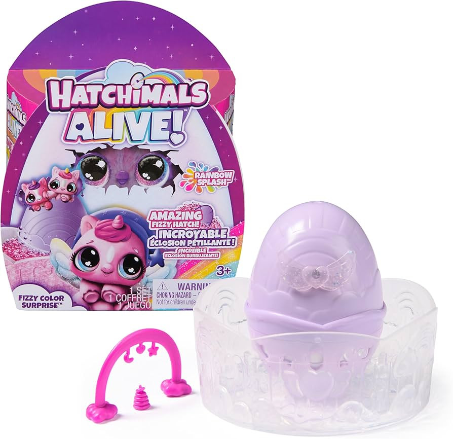 Hatchimals Alive, Rainbow Splash Fizzy Color Surprise Toy, Cute Easter Basket Stuffers, Hatch Twi... | Amazon (US)