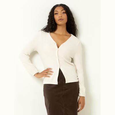 Single Stitch Women's Cable Knit Cardigan (Winter White, X-Large) | Target