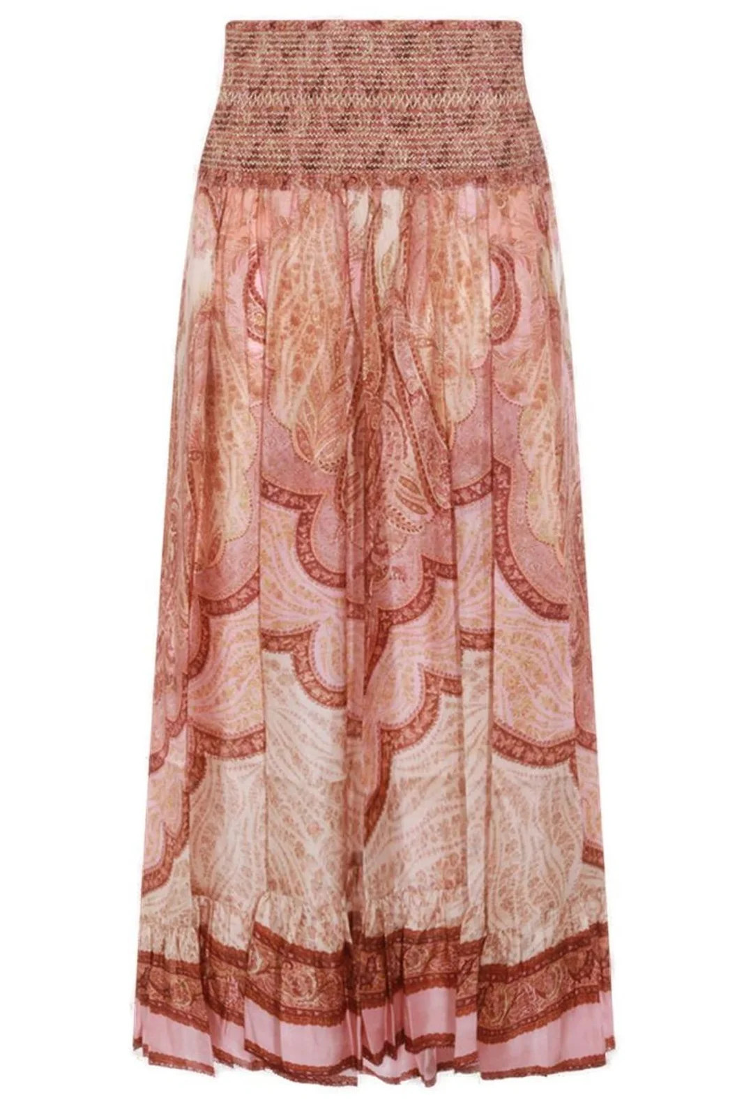 Zimmermann Wanderlust Frill Maxi Skirt | Cettire Global