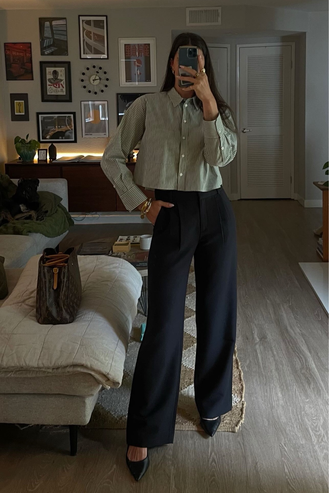 Top is Zara Poplin Cropped Shirt !!