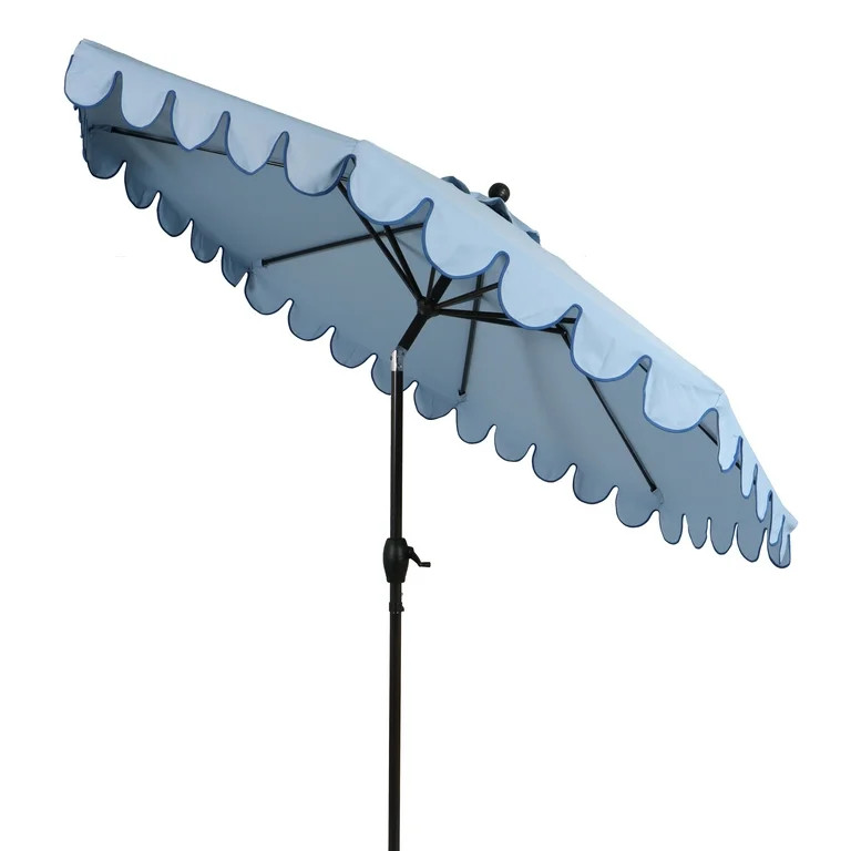 Better Homes & Gardens 9' Blue Scallop Patio Umbrella, Crank Lift and 3 Position Tilt | Walmart (US)