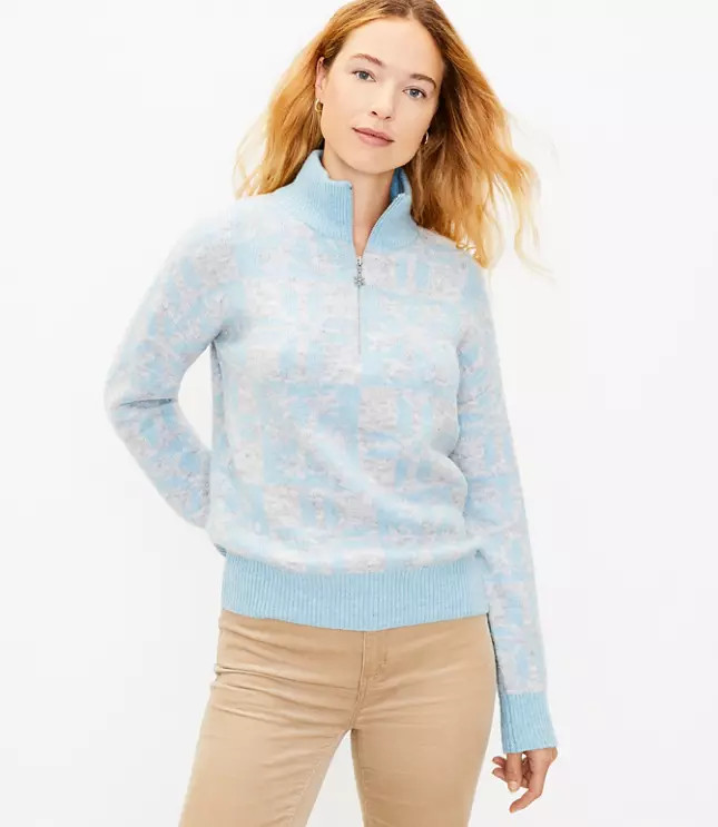 Snowflake Zip Sweater   $69.99 Previously $79.50    4.0 (7)Write a review | LOFT