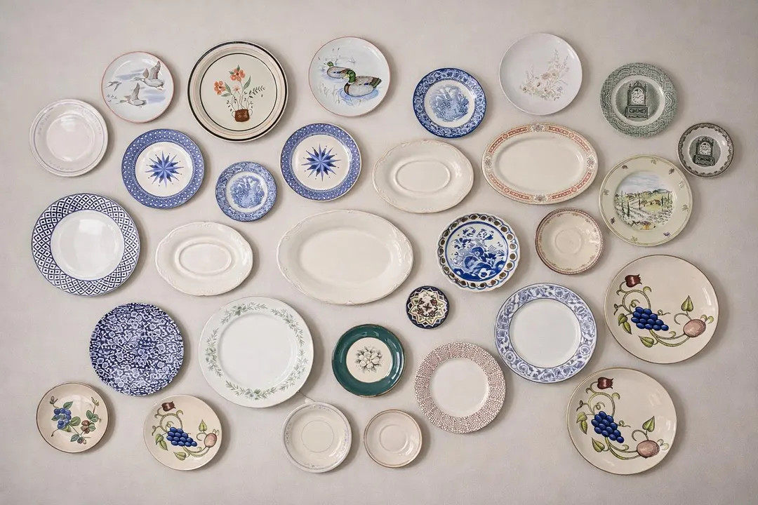 Curated Plate Wall Set | Vintage Farmhouse, Cottagecore, MCM Decor | Ready to Hang | Gallery Art ... | Etsy (Global)