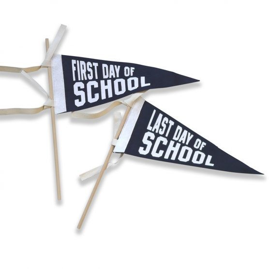The Letterman Co. First & Last Day of School Pennant – Navy | The Tot
