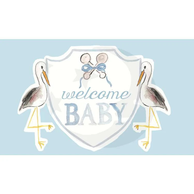 "Welcome Baby" Stork Flag | Over The Moon Gift