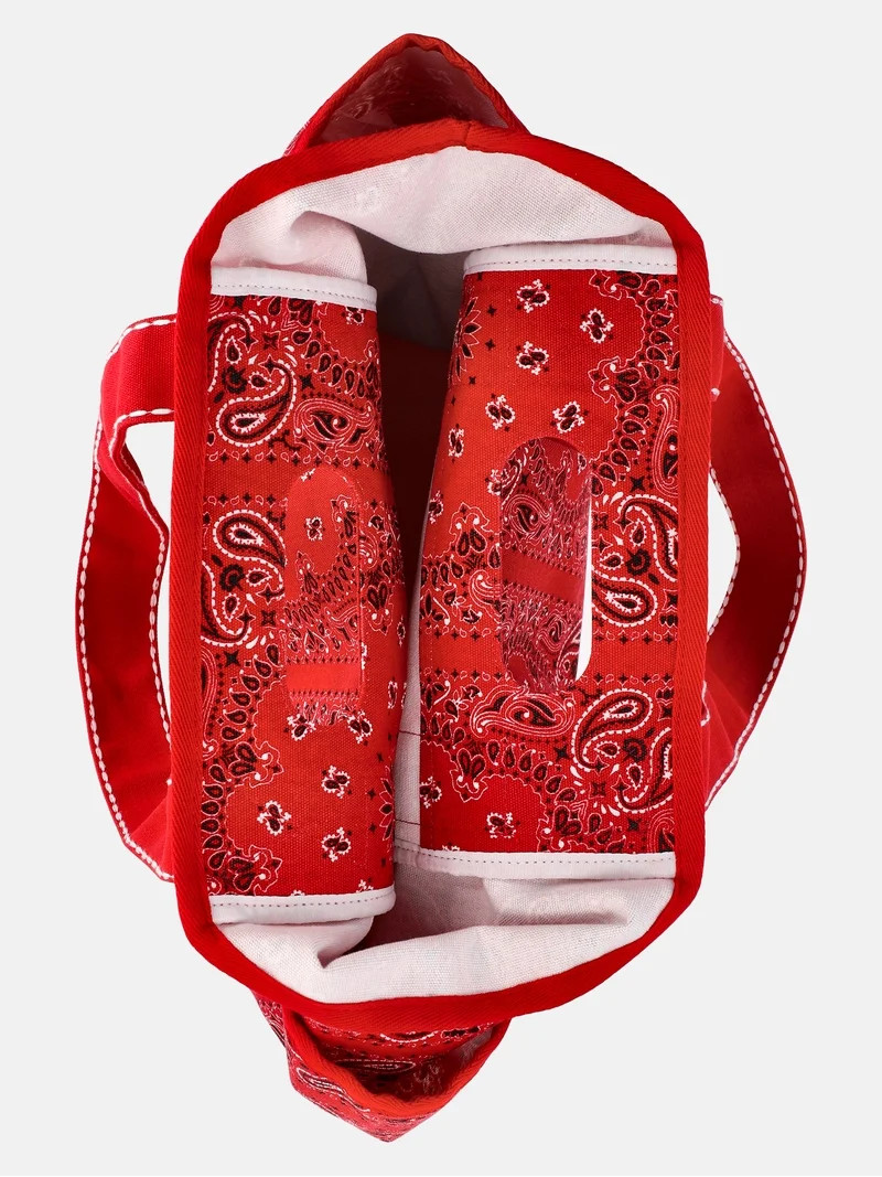 No Boundaries Women's Americana Cut Out Tote Bag, Red Bandana - Walmart.com | Walmart (US)