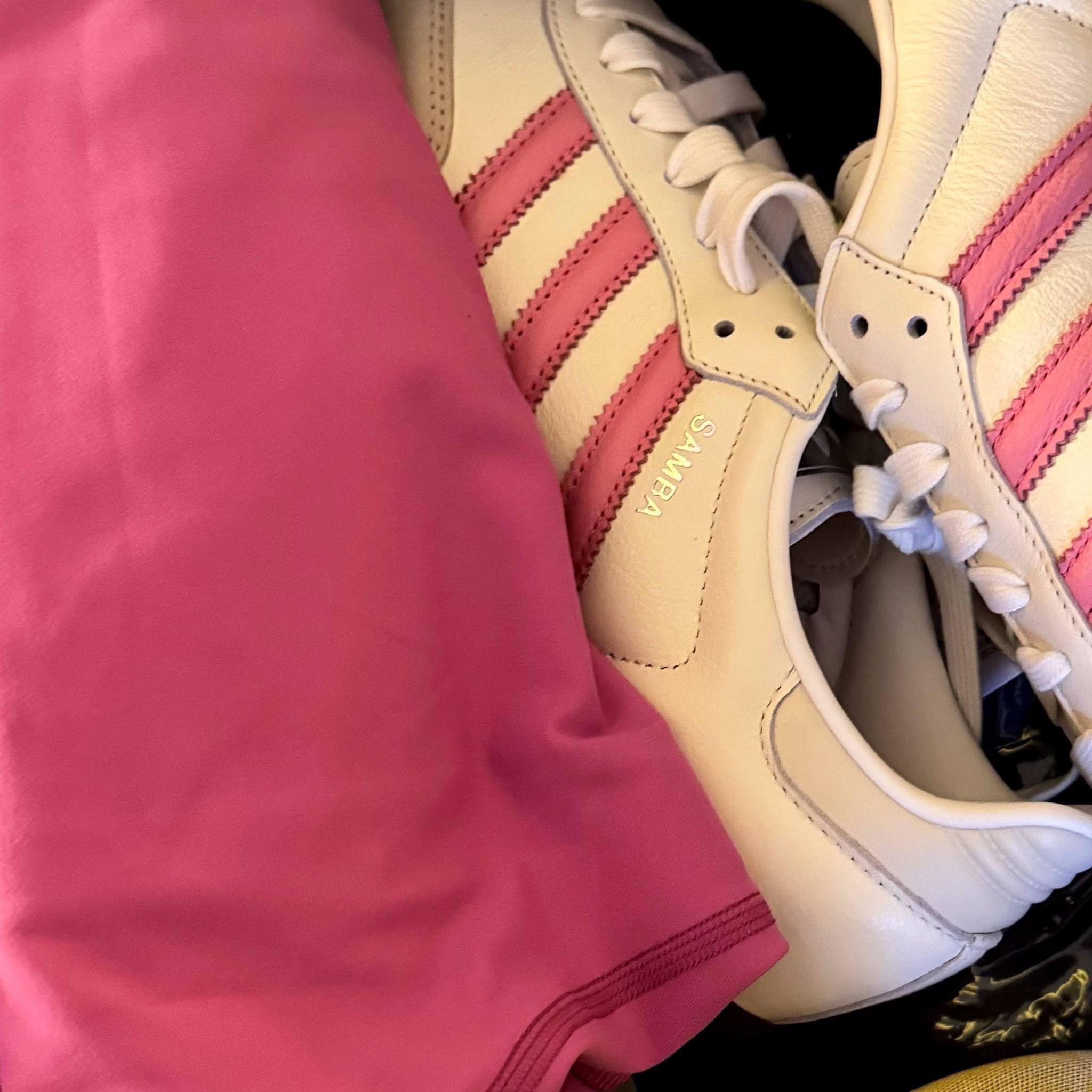 The new Lulu Pink Pow color is a great match for the newish Pink Samba OGs (which are back in stock in a couple sizes - just found some in London). They have the long Scuba back in a couple new colors too 👇

#LTKActive #LTKStyleTip #LTKShoeCrush