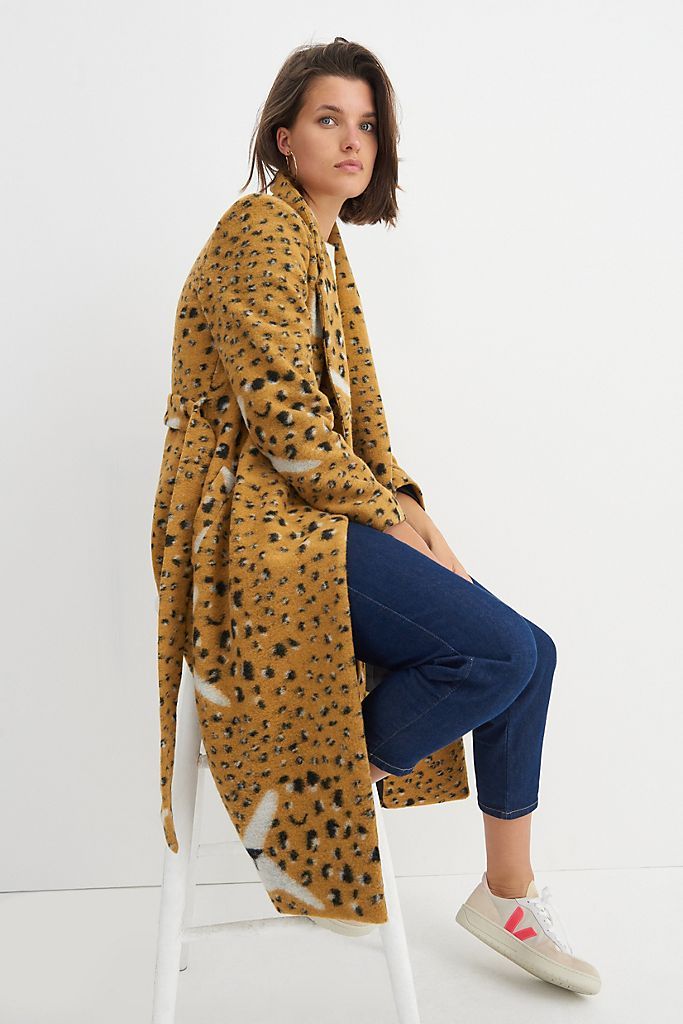 Leopard Faces Knit Coat | Anthropologie (US)