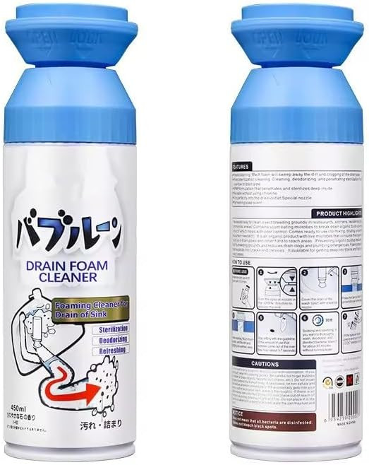 Drain Foam Cleaner, Sink Drain Cleaner, Foam Drain Cleaner, Hair Drain Clog Remover, Foaming Drai... | Amazon (US)