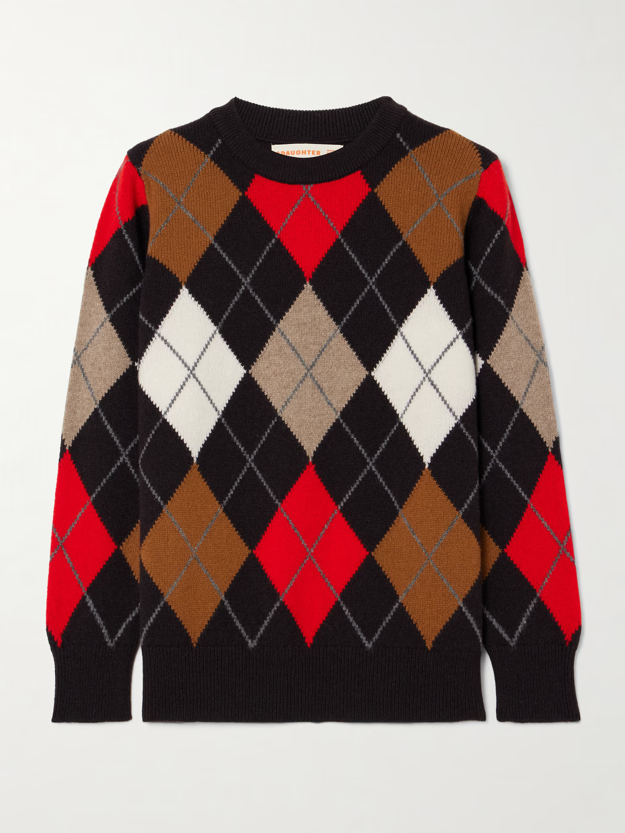 &Daughter - Argyle Wool Sweater - Brown | NET-A-PORTER (US)