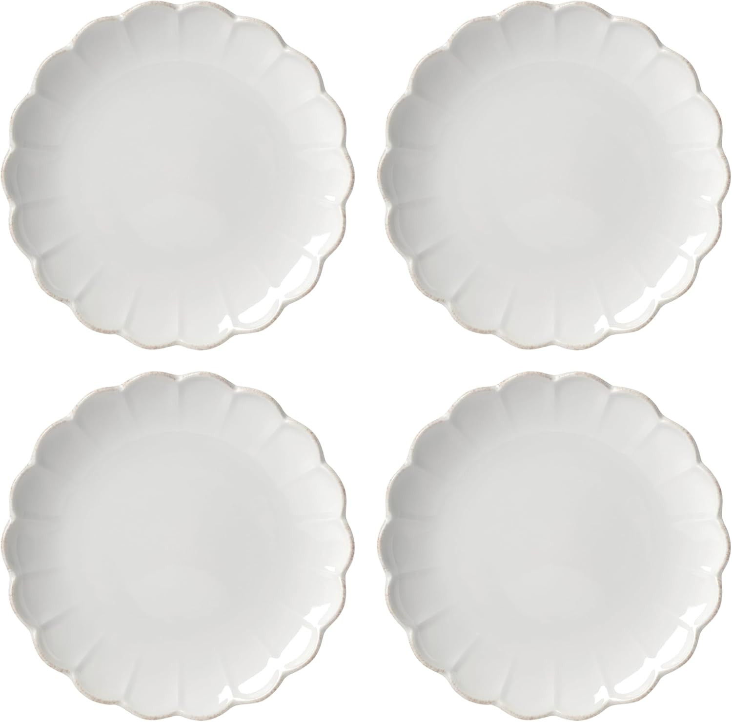 Lenox 893544 French Perle Scallop 4-Piece Accent Plate Set, Matte, Off-White | Amazon (US)