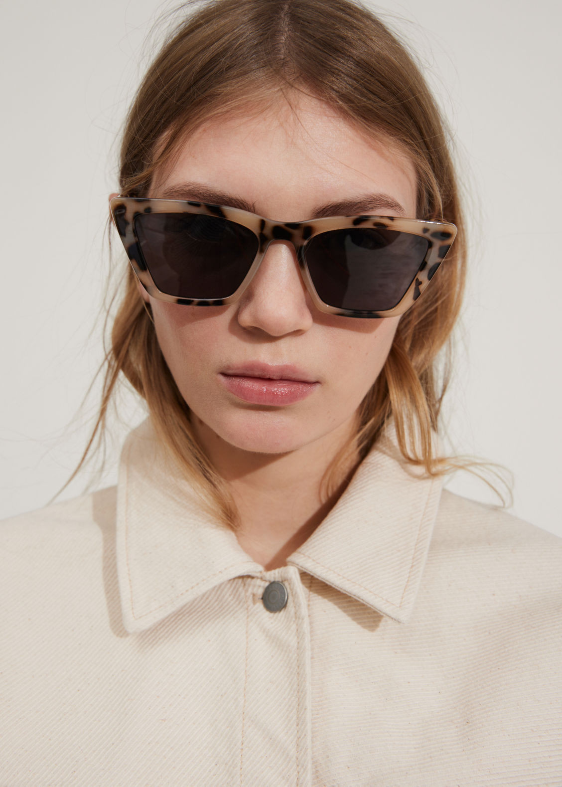 Angular Cat Eye Sunglasses - Beige | & Other Stories US