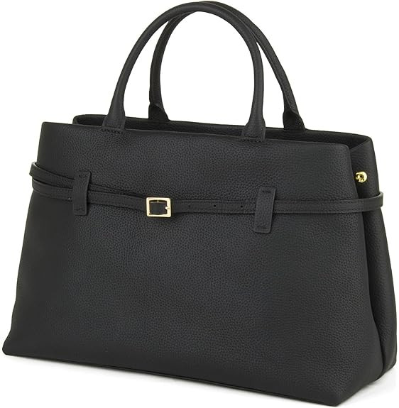 Full-Grain Cow Leather Top Handle Satchel, Tote Bag for Women Work and Shoulder Crossbody Bag wit... | Amazon (US)