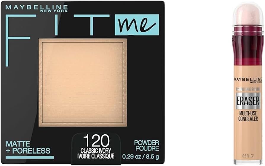 Maybelline Fit Me Matte + Poreless Pressed Face Powder Makeup & Setting Powder, Classic Ivory, 1 ... | Amazon (US)