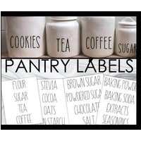 The Skinny Font Inspired Pantry Labels Decal/Canister Cups Tumblers Gift Coffee Mug Sugar Tea Flour  | Etsy (US)