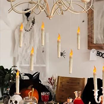 Halloween Decorations - Floating LED Candles with Remote Control - Witch Halloween Decor Christma... | Amazon (US)