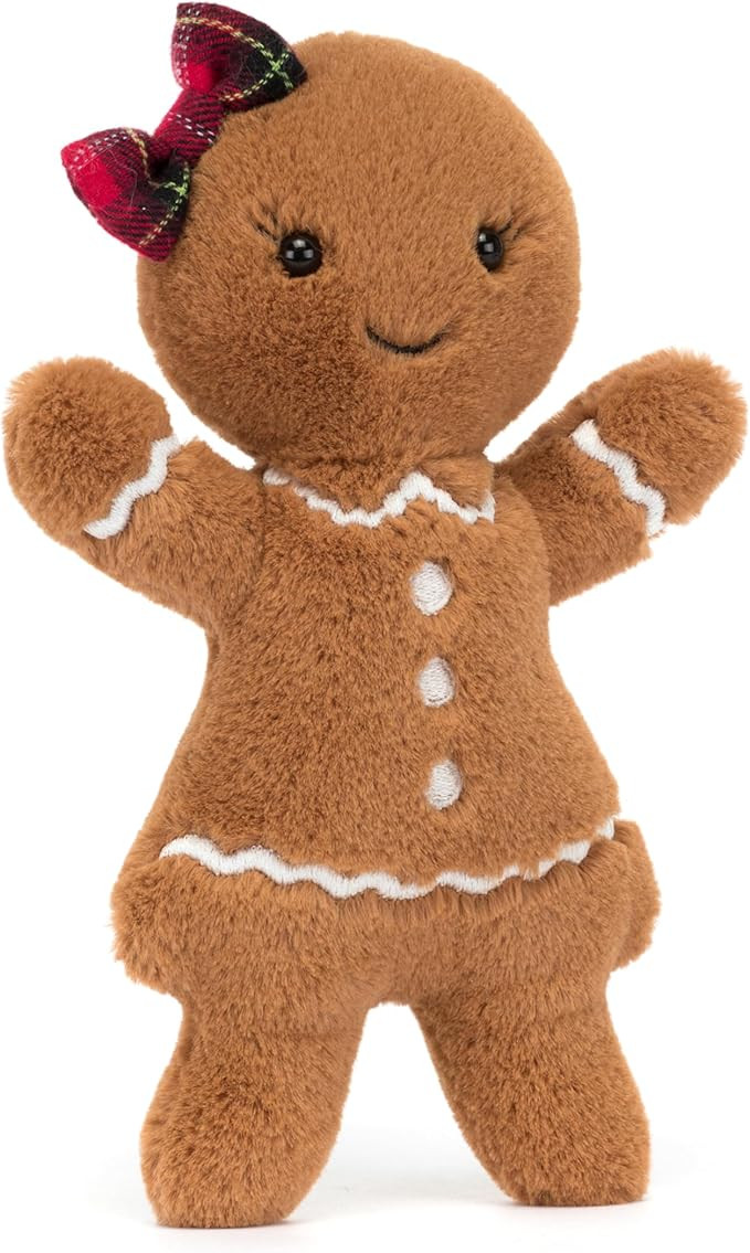 Jellycat Jolly Gingerbread Ruby Stuffed Toy, Original 7 inches - Christmas Plush Décor | Amazon (US)