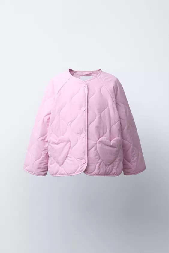 QUILTED JACKET WITH HEARTS | Zara UK