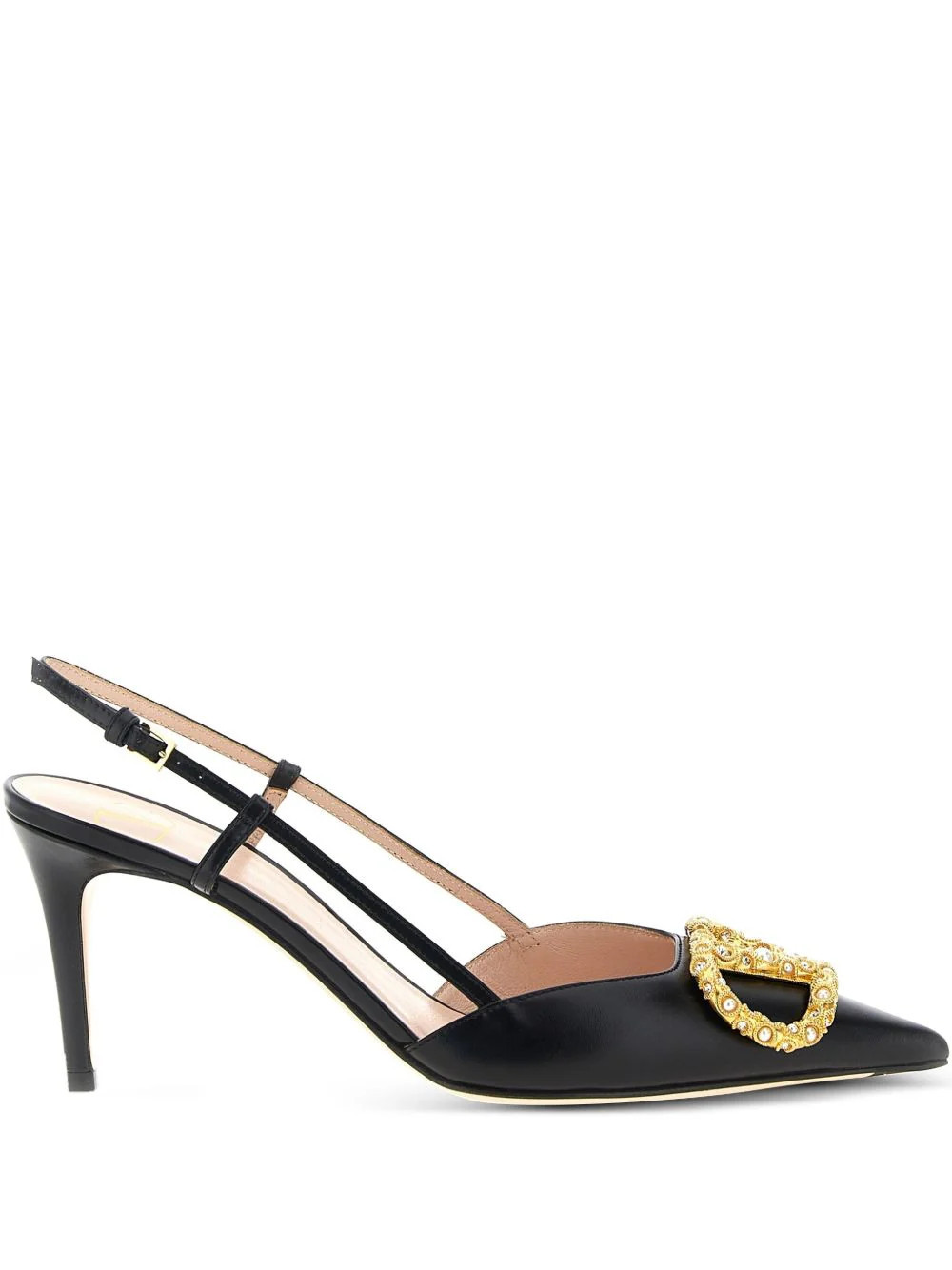 Valentino Garavani Slingback Pump — Black - 38 | Italist Inc.