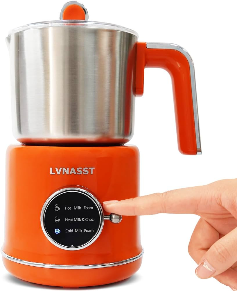 LVNASST Detachable Electric Milk Frother Warmer Hot & Cold Foam Maker Automatic Milk Steamer Auto... | Amazon (US)