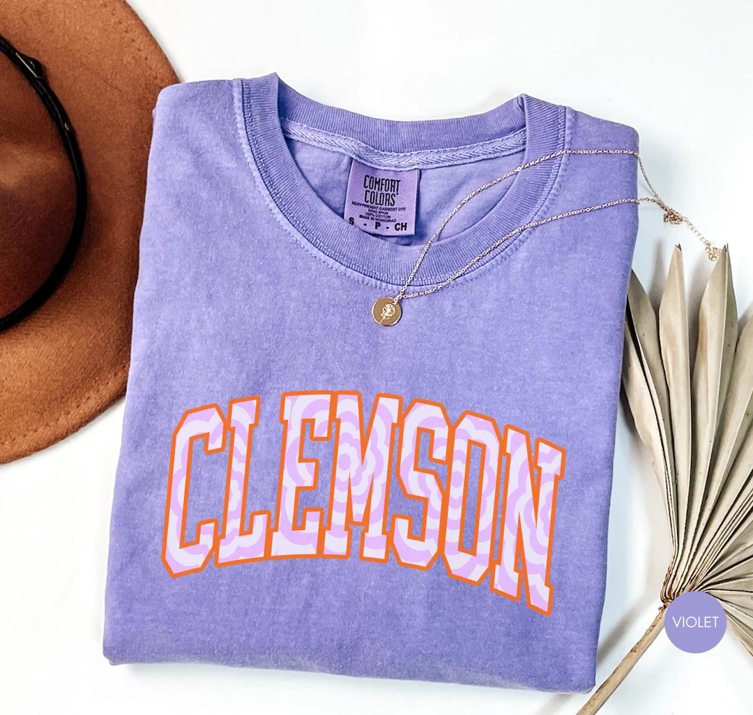 Comfort Colors® Clemson Vintage Shirt, Clemson Shirt, Clemson College Sweatshirt, Garment Dyed C... | Etsy (US)