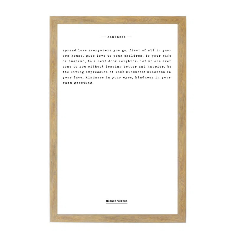 Kindness Mother Teresa Magnetic Board | Wayfair North America