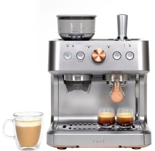 Café - Bellissimo Semi-Automatic Espresso Machine with 15 bars of pressure, Milk Frother, and Built- | Best Buy U.S.