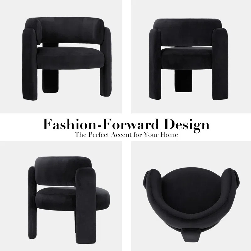 Velvet Upholstered Barrel Dining Armchair | Wayfair North America