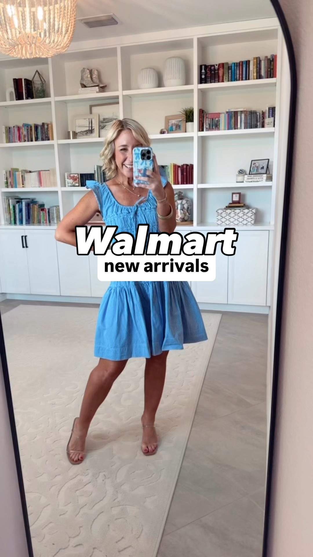 Walmart haul:
• (from beginning) Smocked mini dress w/ flutter sleeves - size XS. $28. 4 colors.
1. Sleeveless cotton eyelet maxi dress - size XS. $36. 2 colors. 
2. Pleated mini dress w/ puff sleeves - size XS. $26. 3 colors. 
3. Relaxed wide leg jeans w/ tie waist - size 2 (runs BIG!). $26. 2 washes. 
4. Mockneck sweater vest - size XS. $22. 3 colors. 
• jeans - size 26.
• maxi skirt - size small.
5. Linen blend tank & shorts 2-piece set - size XS. $29.98. 4 colors. 
* Clear strap sandals - tts. 

#LTKOver40 #LTKSeasonal #LTKFindsUnder50