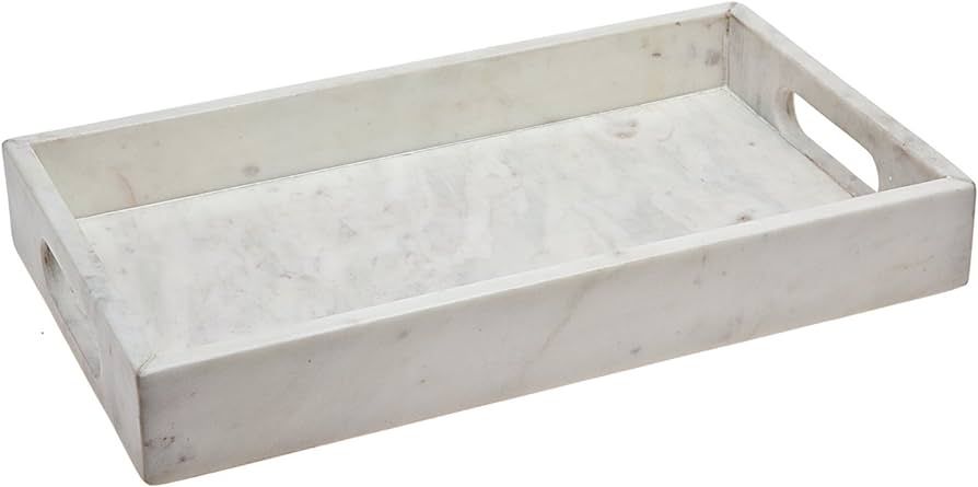 Godinger Silver Art White Marble Rec Tray 14 X 8" | Amazon (US)