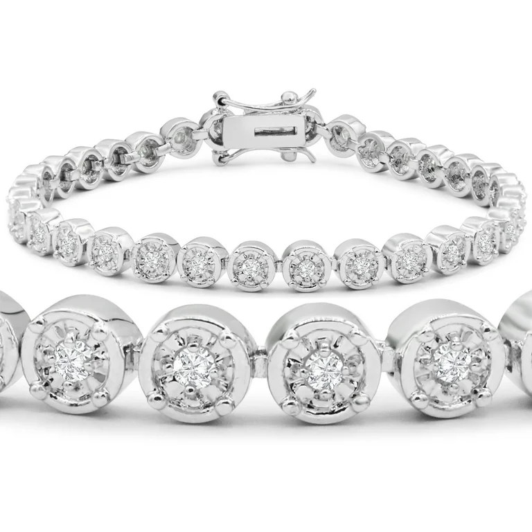 SuperJeweler 1 Carat Miracle Set Diamond Bracelet, 7 Inches For Women | Walmart (US)