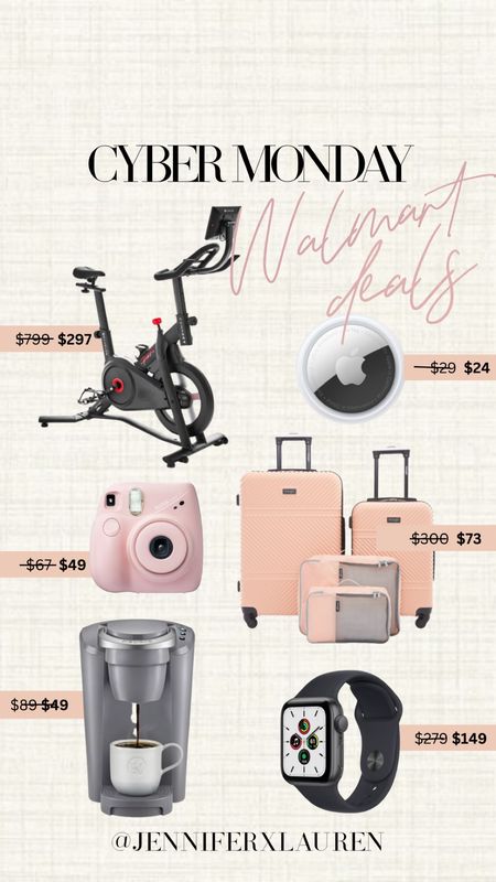 Walmart cyber Monday deals. 

Gifts for him. Gifts for her. Apple Watch sale. Luggage set. Pink luggage set. Gifts for teenagers. Workout bike. Keurig sale. Coffee maker. Walmart finds  

#LTKCyberweek #LTKfamily #LTKGiftGuide