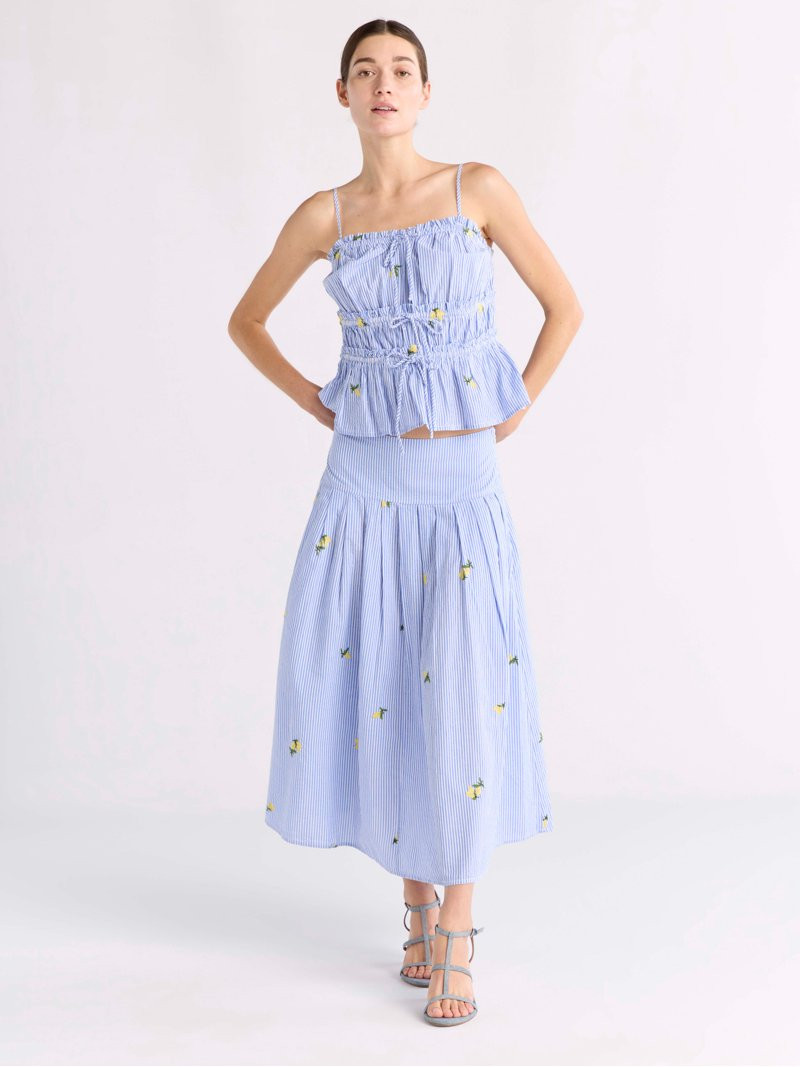 Free Assembly Women's Tiered Ruffle Cotton Sleeveless Top, Sizes XS-XXL | Walmart (US)