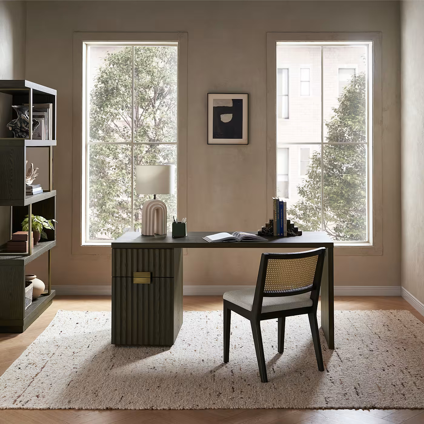 Sloane Desk with Pedestal | Castlery | Castlery US