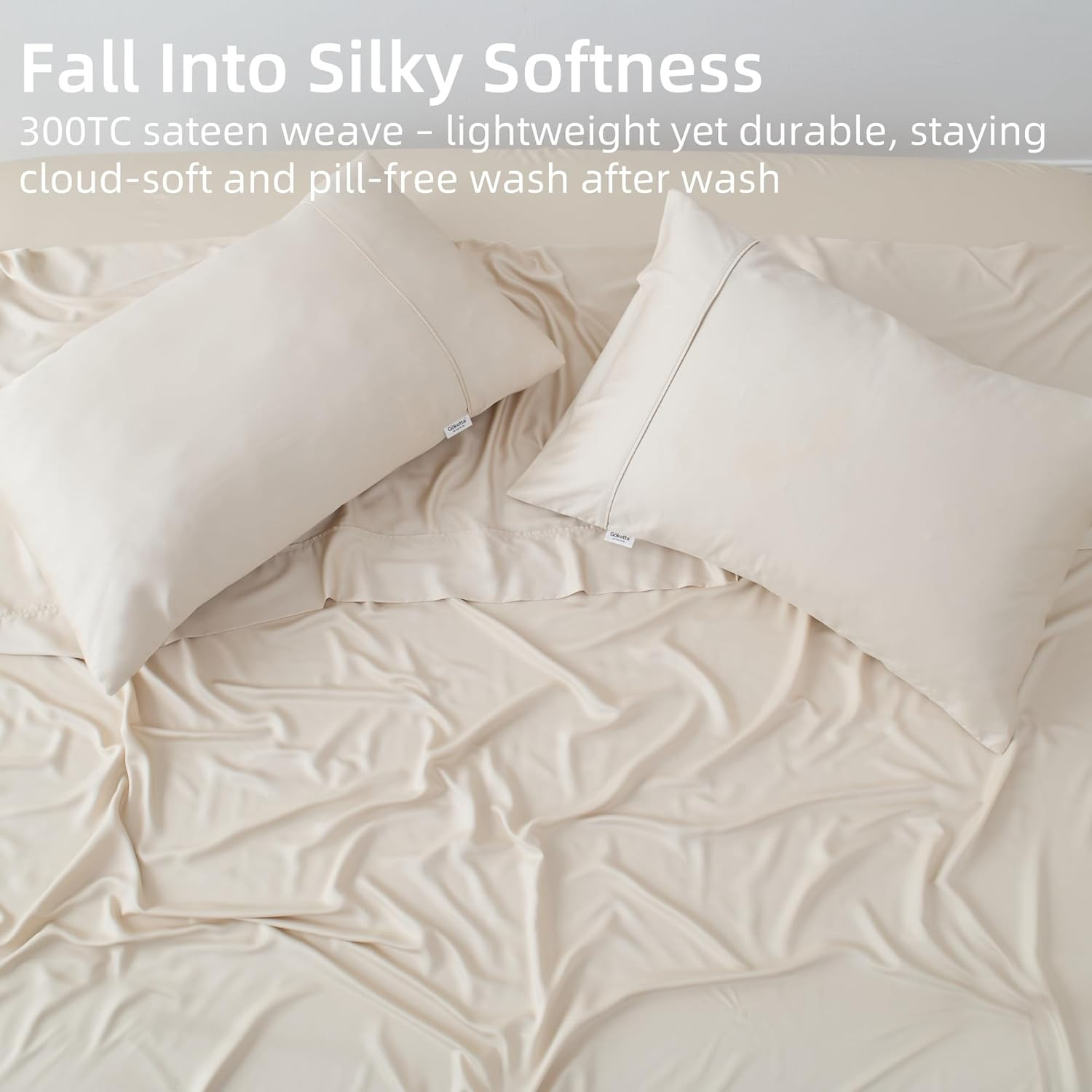 GOKOTTA King Size Sheets Set 4 Pcs,100% Rayon Derived from Bamboo,Cooling Sheets King Size for Ho... | Amazon (US)