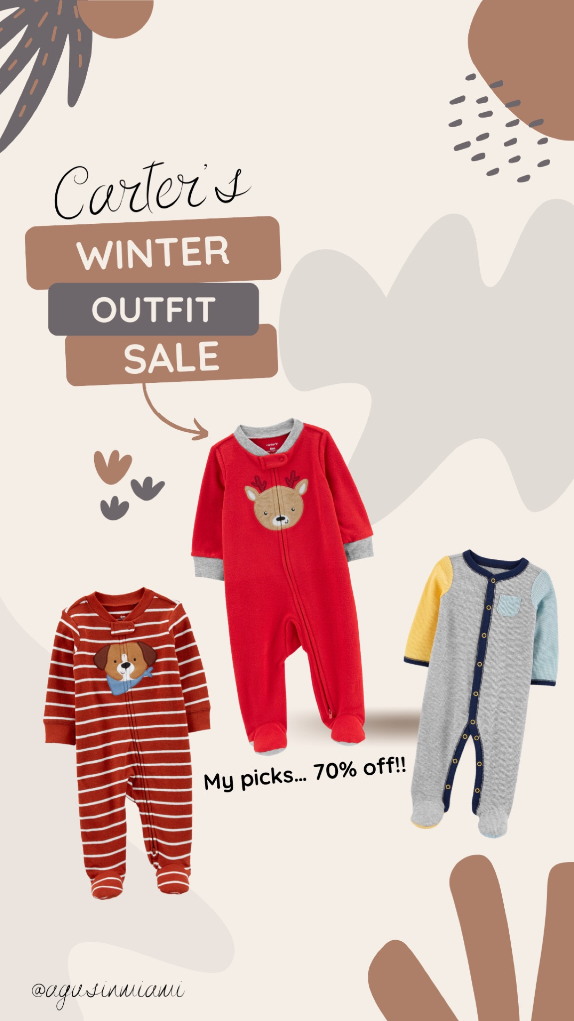 Carter’s is having a major winter clothes cleareance and I couldn’t resist! These are my picks…😍

Bought them in size NB because we expect a major drop of temperatures in Florida when baby is born so… ❄️ 

#LTKSeasonal #LTKbaby #LTKsalealert