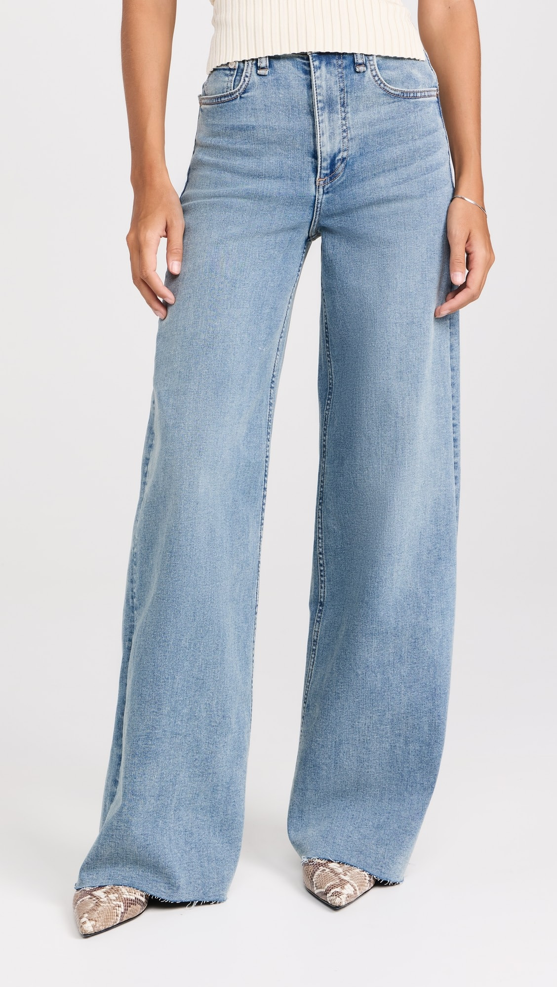 rag & bone Flexi Sofie High Rise Full Length Wide Jeans | Shopbop | Shopbop