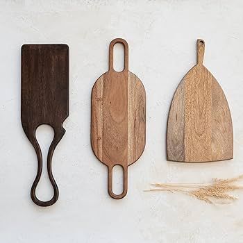 Creative Co-Op Modern Wood Charcuterie Handle, Natural Cheese/Cutting Board | Amazon (US)