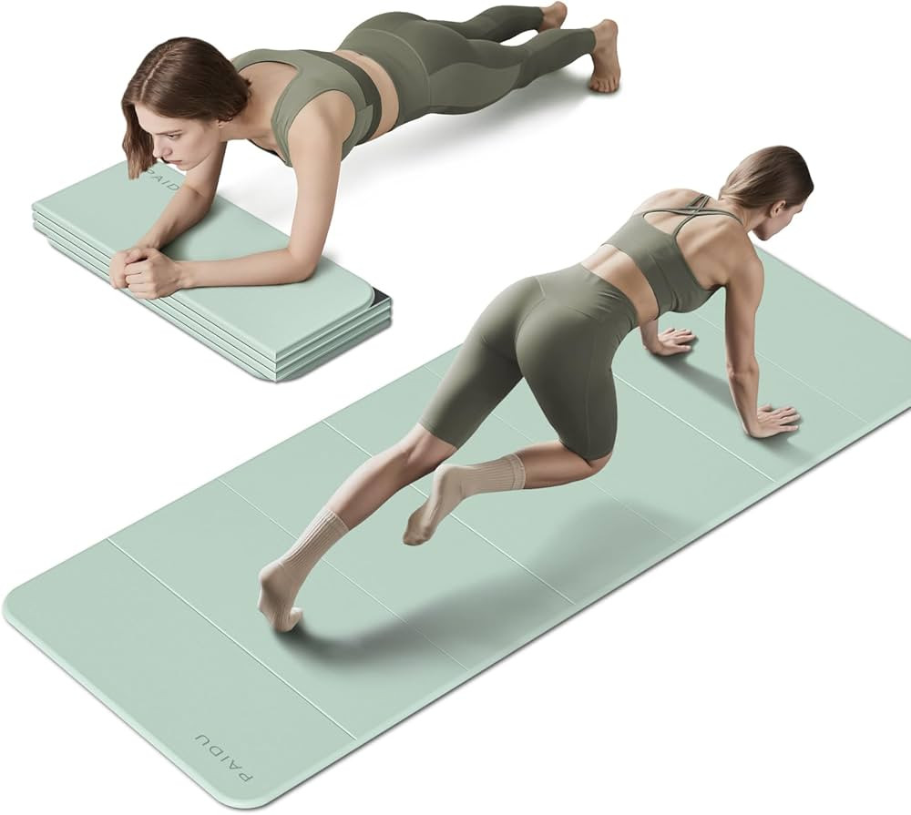 Foldable Fitness Yoga Mat | 2/5" (10MM) Extra Thick | SGS Certified Non-Slip TPE | 75x26" Extra L... | Amazon (US)