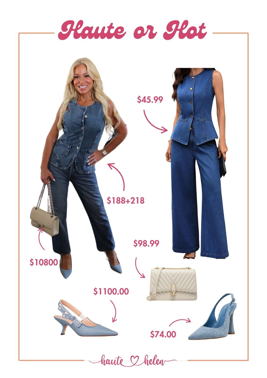 Shop the look for less #11 ✨

Denims are classic! Light denim for the hot summer days, slay it with layers from fall to winter 💖

#denim #shopforless #hauteorhot

#LTKFindsUnder100 #LTKFindsUnder50 #LTKStyleTip