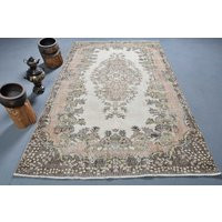 Vintage Rug, Large Carpet, Turkish Home Decor 66x108 Inches Beige Outdoor Bedroom Wool Salon Rugs, 10133 | Etsy (UK)