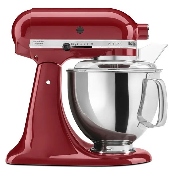KitchenAid Artisan Series 5-Quart Tilt-Head Stand Mixer, Red (KSM150PSER) | Walmart (US)