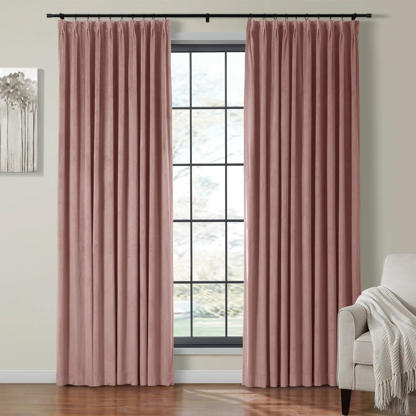 Birkin Velvet Curtain Pleated | TWOPAGES