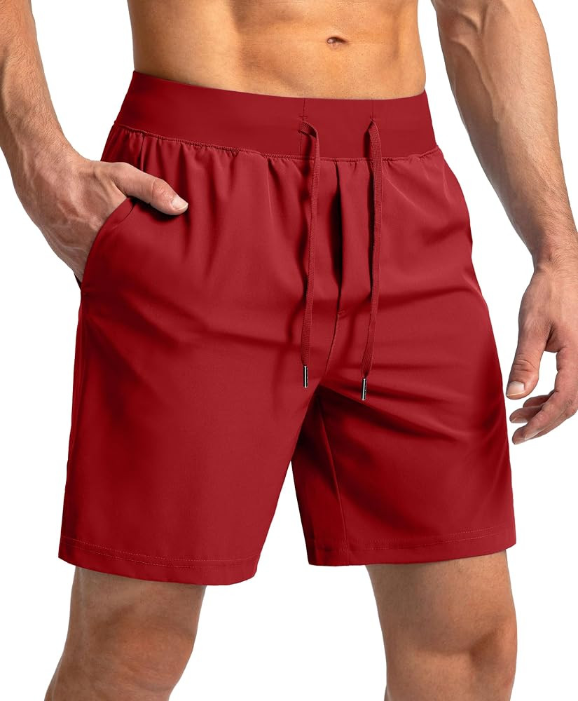 Soothfeel Men's Running Shorts with Zipper Pockets 9"/ 7"/ 5" Quick Dry Eight Basketball Gym Work... | Amazon (US)